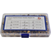 Twin Eagle Imports Grab Kits 115Pc Grease Nipples Brass  Grab Kit